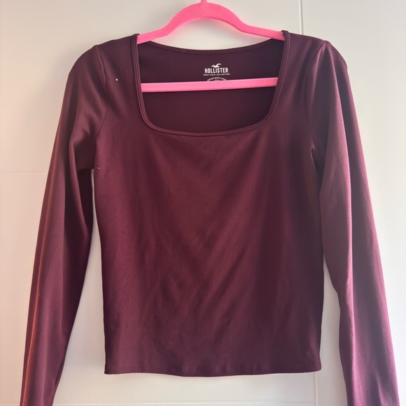 Hollister Tops - Hollister Women's Deep Red Long Sleeve Tee